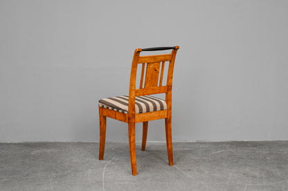Biedermeier 6er Set Stühle in Birke - 19.Jahrhundert