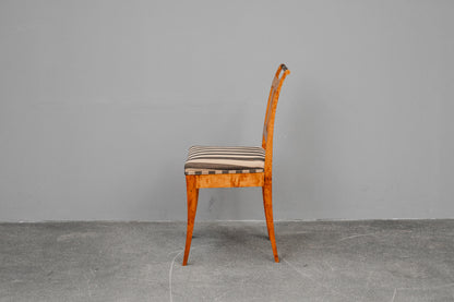 Biedermeier 6er Set Stühle in Birke - 19.Jahrhundert
