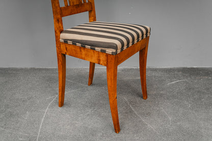 Biedermeier 6er Set Stühle in Birke - 19.Jahrhundert