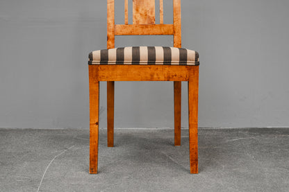 Biedermeier 6er Set Stühle in Birke - 19.Jahrhundert