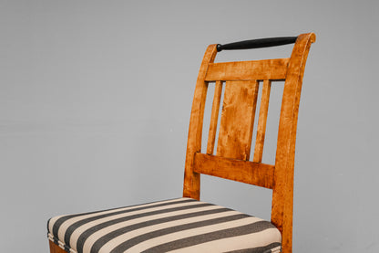 Biedermeier 6er Set Stühle in Birke - 19.Jahrhundert