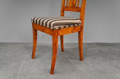Biedermeier 6er Set Stühle in Birke - 19.Jahrhundert