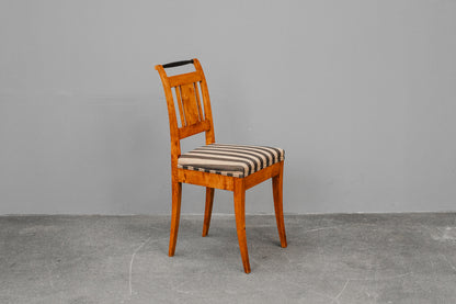 Biedermeier 6er Set Stühle in Birke - 19.Jahrhundert