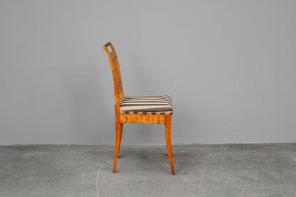 Biedermeier 6er Set Stühle in Birke - 19.Jahrhundert
