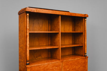 Bücherschrank im Biedermeier Stil in Birke - 1.Hälfte des 20.Jahrhunderts