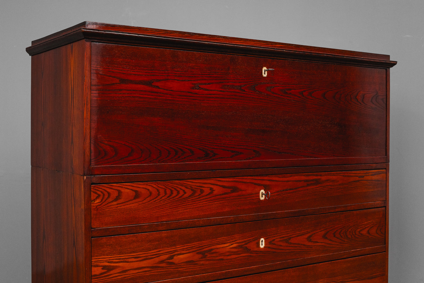 Großer Biedermeier Sekretär in Eiche - 1.Hälfte des 19.Jahrhunderts