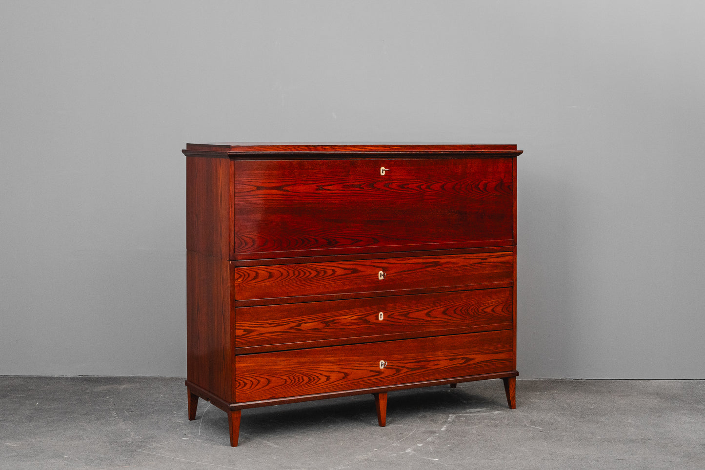 Großer Biedermeier Sekretär in Eiche - 1.Hälfte des 19.Jahrhunderts