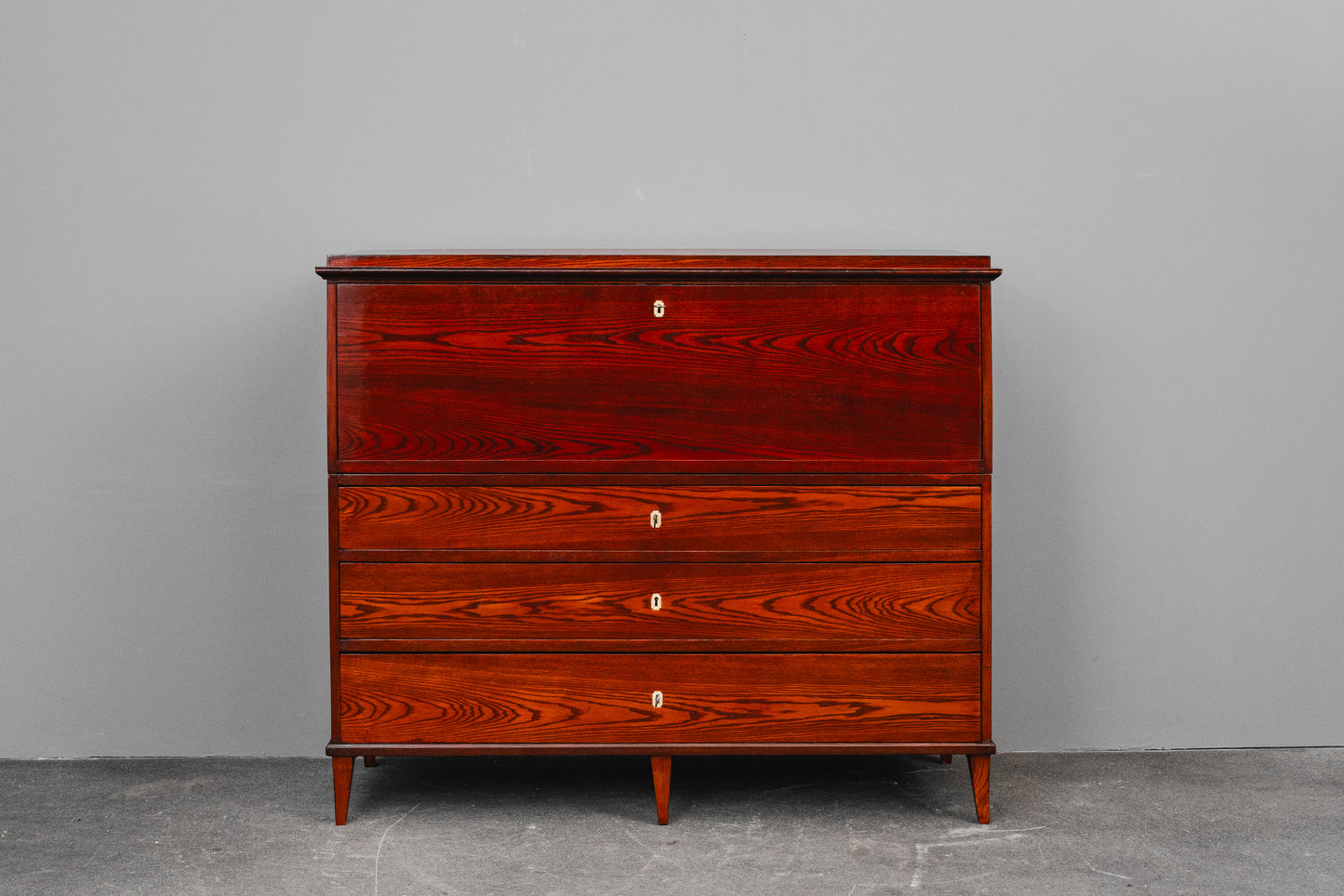 Großer Biedermeier Sekretär in Eiche - 1.Hälfte des 19.Jahrhunderts