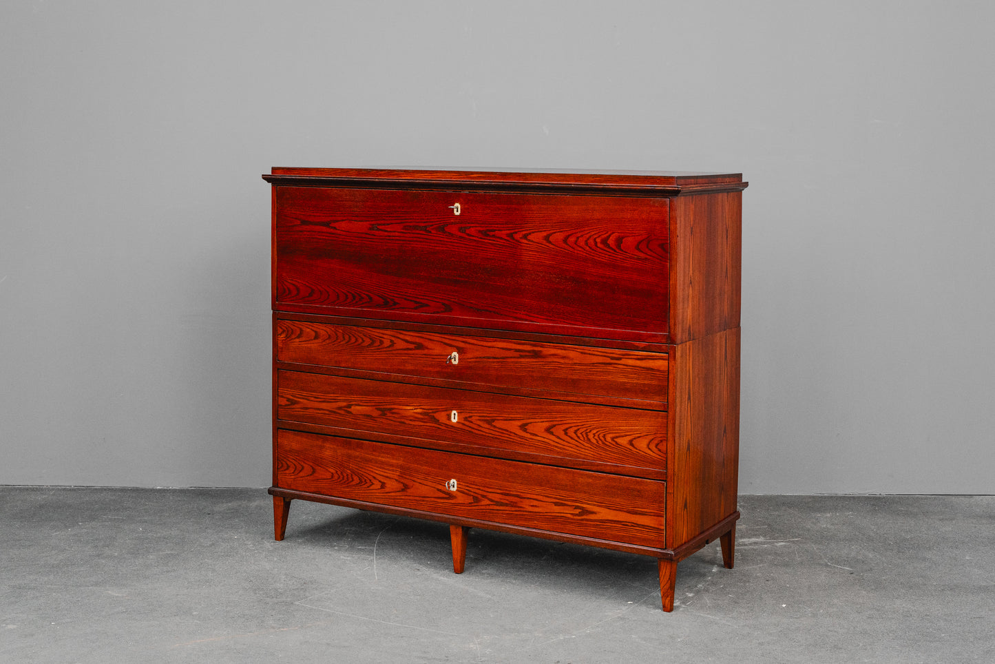 Großer Biedermeier Sekretär in Eiche - 1.Hälfte des 19.Jahrhunderts