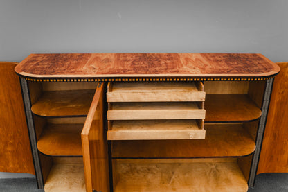 Art Déco Sideboard in Birkenwurzel & Ulme - 1.Hälfte des 20.Jahrhunderts