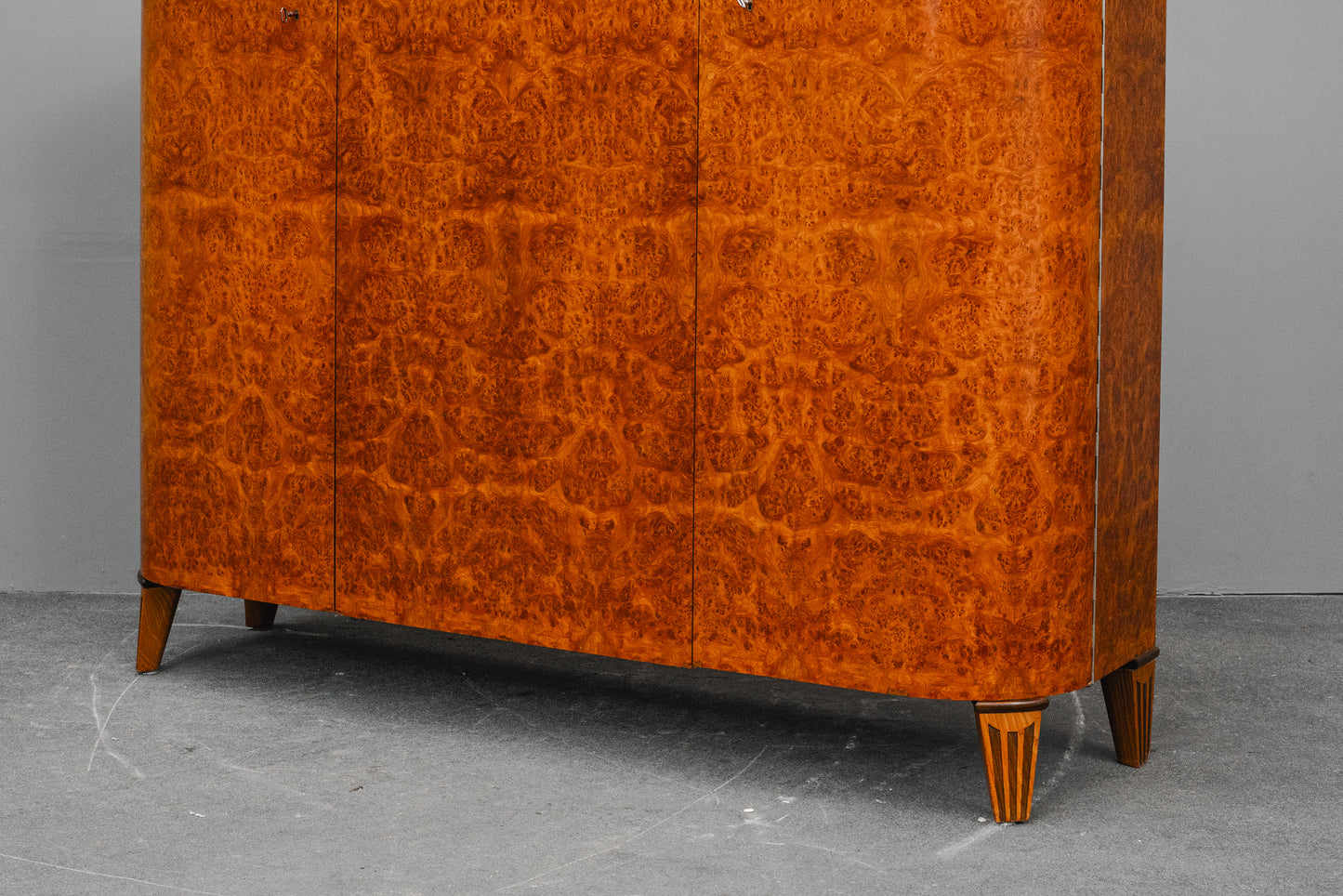 Art Déco Sideboard in Birkenwurzel & Ulme - 1.Hälfte des 20.Jahrhunderts