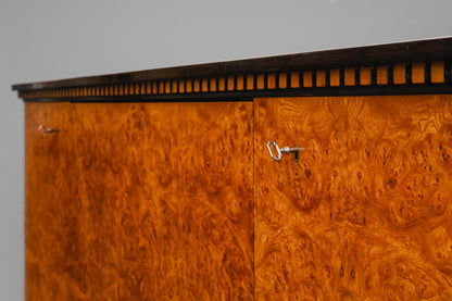 Art Déco Sideboard in Birkenwurzel & Ulme - 1.Hälfte des 20.Jahrhunderts