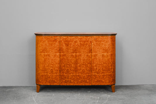 Art Déco Sideboard in Birkenwurzel & Ulme - 1.Hälfte des 20.Jahrhunderts