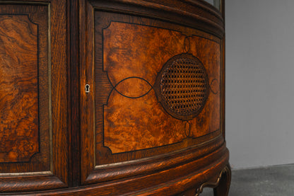 Jugendstil Vitrinenschrank in Eiche - Anfang des 20.Jahrhunderts