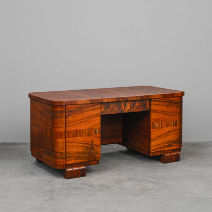 Art Déco Schreibtisch in Nussbaum - um 1930