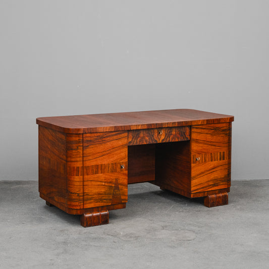 Art Déco Schreibtisch in Nussbaum - um 1930