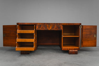 Art Déco Schreibtisch in Nussbaum - um 1930