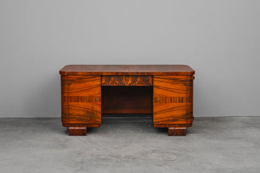 Art Déco Schreibtisch in Nussbaum - um 1930