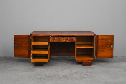 Art Déco Schreibtisch in Nussbaum - um 1930