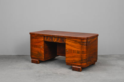 Art Déco Schreibtisch in Nussbaum - um 1930