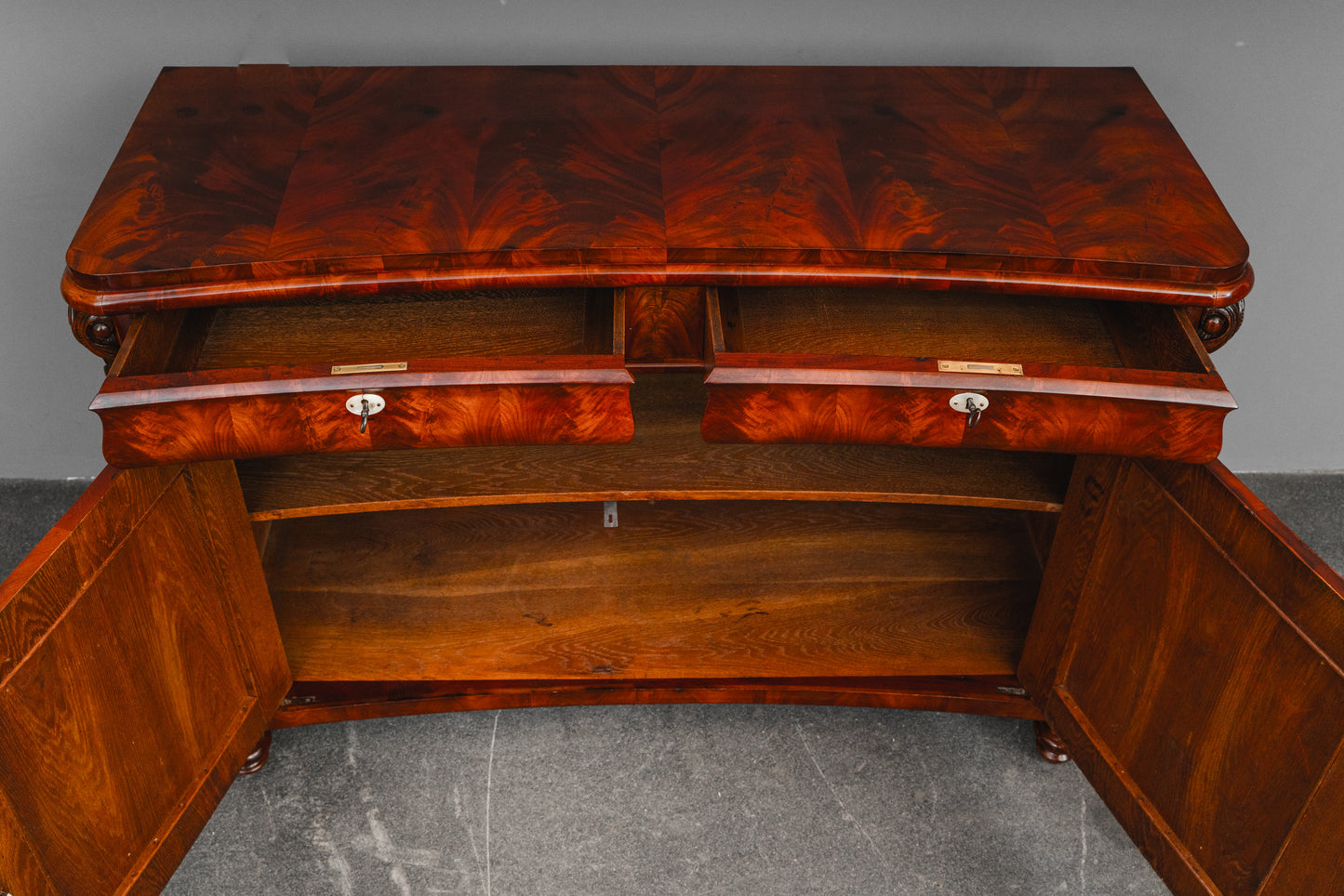 Louis Philippe Anrichte / Sideboard in Mahagoni - Mitte des 19.Jahrhunderts