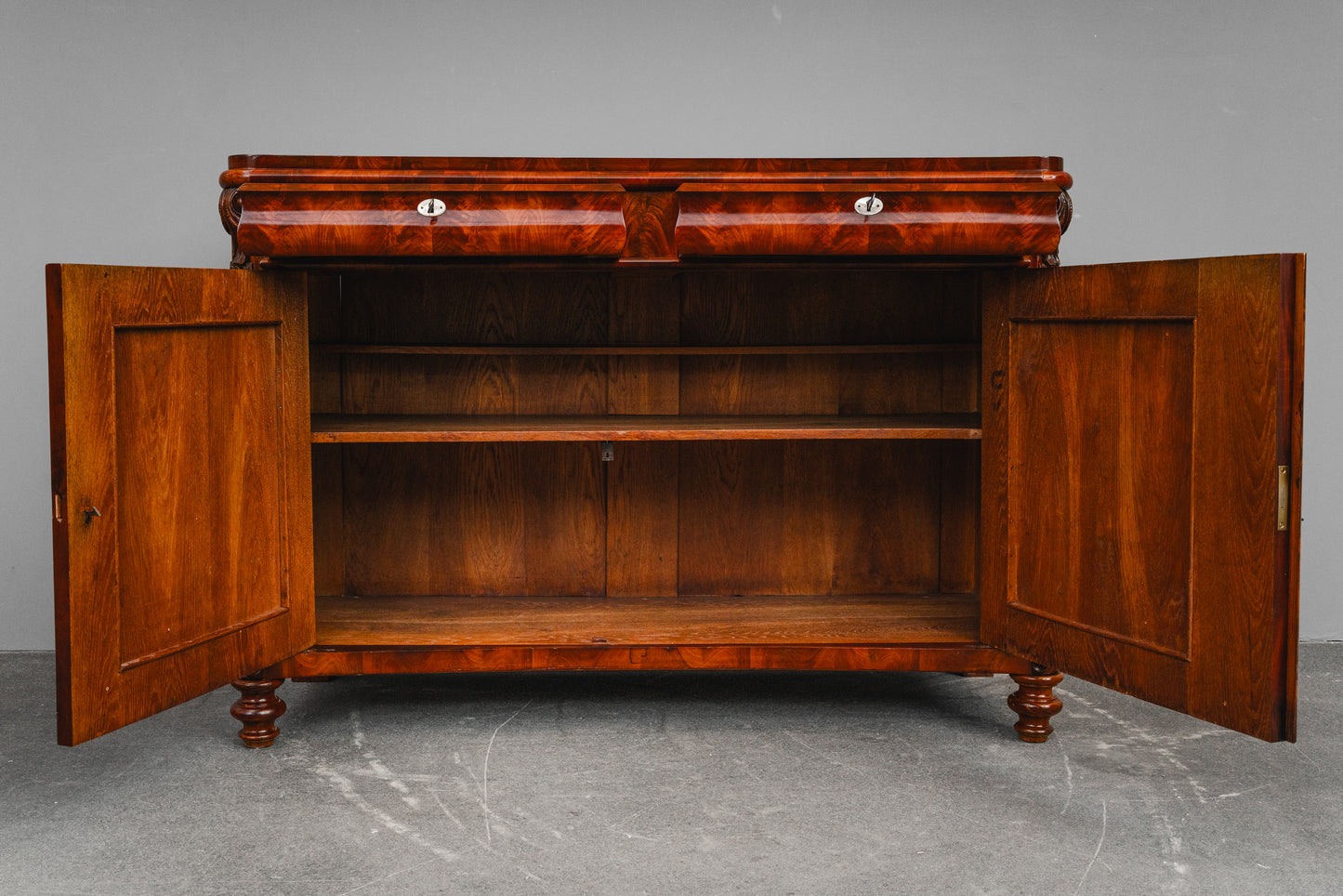 Louis Philippe Anrichte / Sideboard in Mahagoni - Mitte des 19.Jahrhunderts