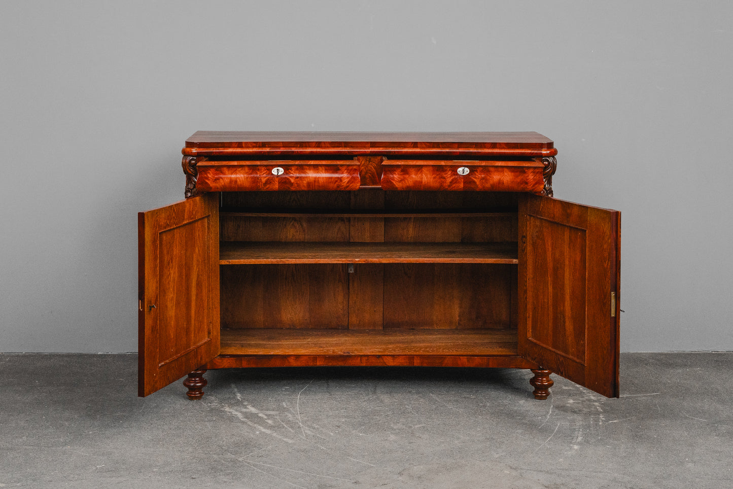 Louis Philippe Anrichte / Sideboard in Mahagoni - Mitte des 19.Jahrhunderts