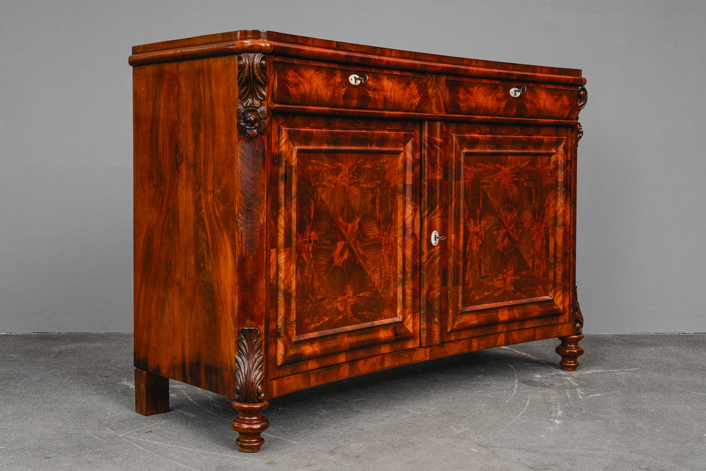 Louis Philippe Anrichte / Sideboard in Mahagoni - Mitte des 19.Jahrhunderts