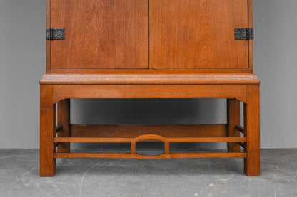 Jugendstil Aufsatzschrank in Eiche - Anfang des 20.Jahrhunderts