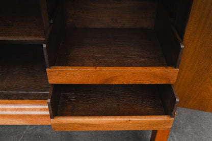 Jugendstil Aufsatzschrank in Eiche - Anfang des 20.Jahrhunderts