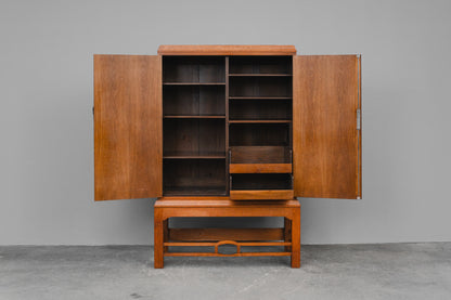 Jugendstil Aufsatzschrank in Eiche - Anfang des 20.Jahrhunderts