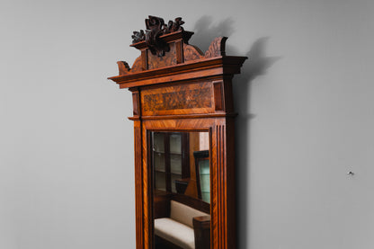 Gründerzeit Wandspiegel mit Konsole in Nussbaum - Ende des 19.Jahrhunderts