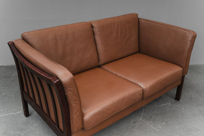 Danish Design Ledersofa - 1990er Jahre