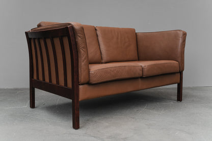 Danish Design Ledersofa - 1990er Jahre