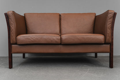 Danish Design Ledersofa - 1990er Jahre