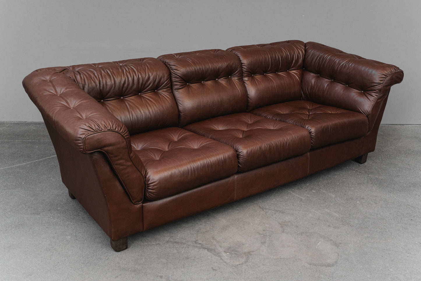 Vintage Dreisitzer Sofa in Braun - 2.Hälfte des 20.Jahrhunderts