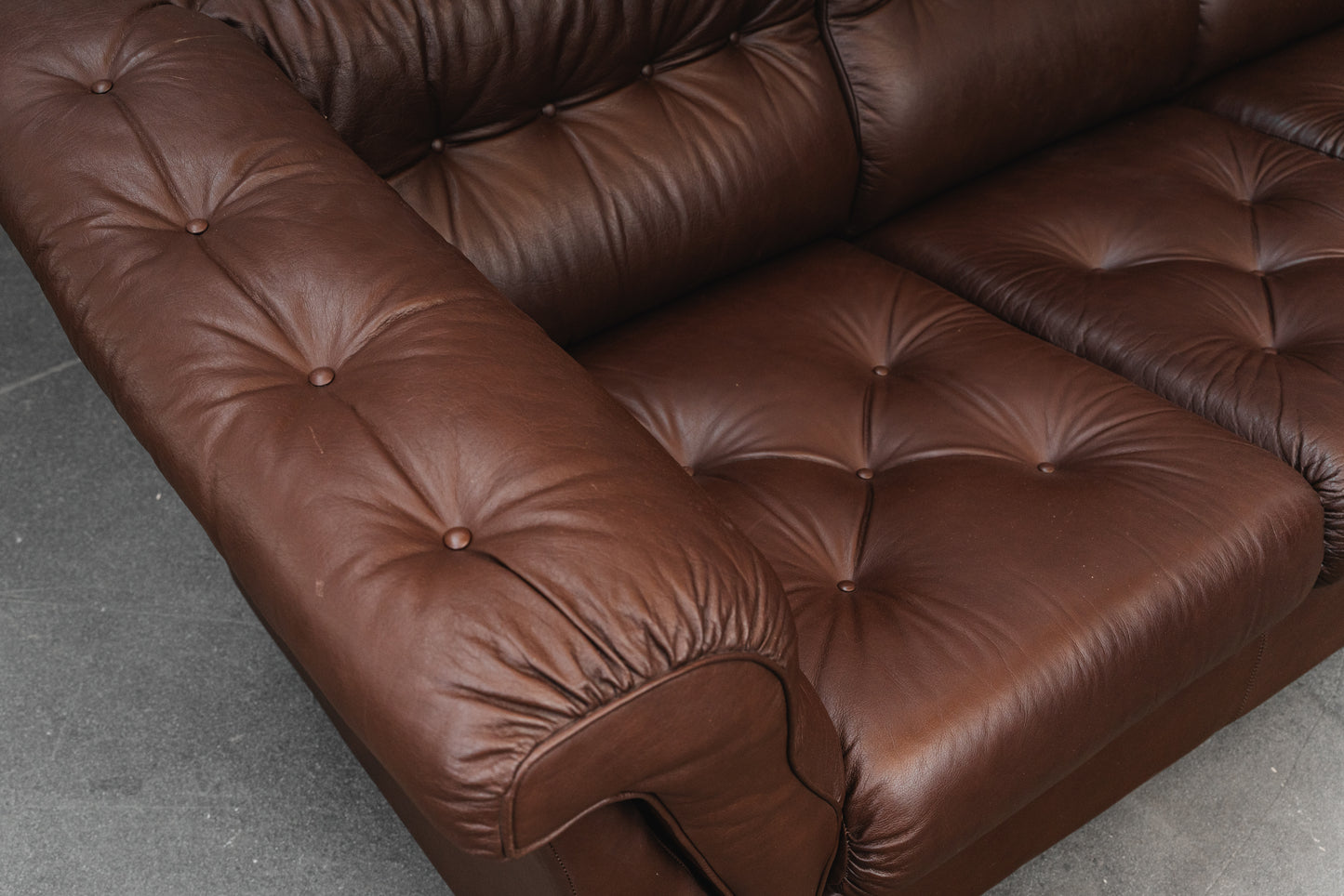 Vintage Dreisitzer Sofa in Braun - 2.Hälfte des 20.Jahrhunderts