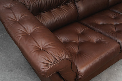Vintage Dreisitzer Sofa in Braun - 2.Hälfte des 20.Jahrhunderts