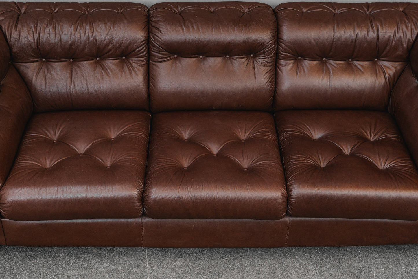 Vintage Dreisitzer Sofa in Braun - 2.Hälfte des 20.Jahrhunderts