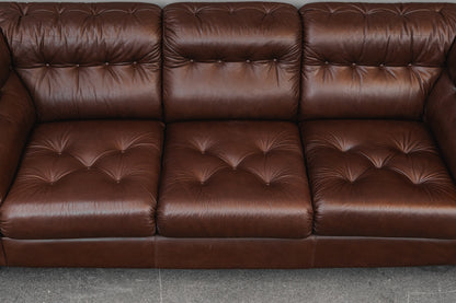 Vintage Dreisitzer Sofa in Braun - 2.Hälfte des 20.Jahrhunderts