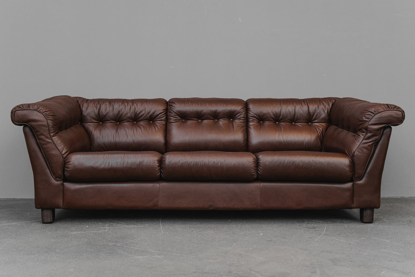 Vintage Dreisitzer Sofa in Braun - 2.Hälfte des 20.Jahrhunderts