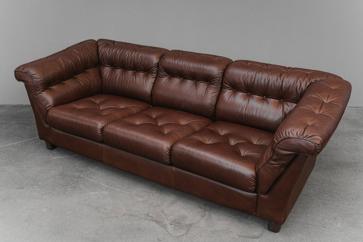Vintage Dreisitzer Sofa in Braun - 2.Hälfte des 20.Jahrhunderts