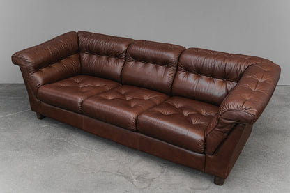 Vintage Dreisitzer Sofa in Braun - 2.Hälfte des 20.Jahrhunderts