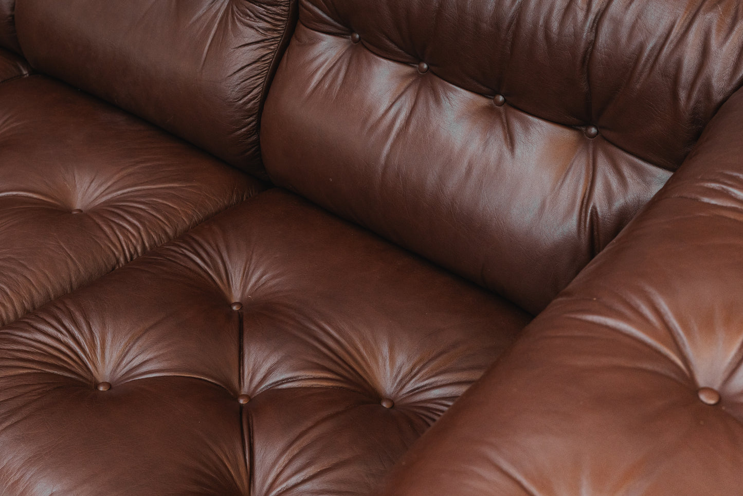 Vintage Dreisitzer Sofa in Braun - 2.Hälfte des 20.Jahrhunderts
