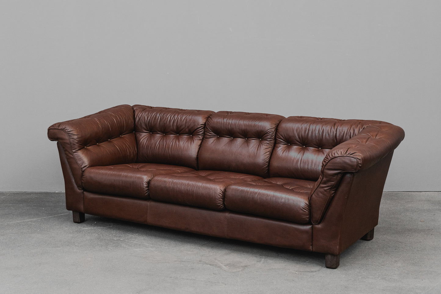 Vintage Dreisitzer Sofa in Braun - 2.Hälfte des 20.Jahrhunderts