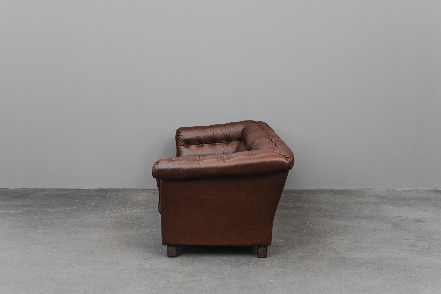 Vintage Dreisitzer Sofa in Braun - 2.Hälfte des 20.Jahrhunderts