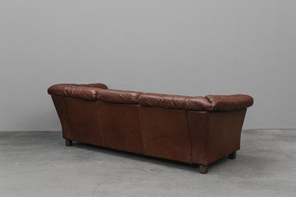 Vintage Dreisitzer Sofa in Braun - 2.Hälfte des 20.Jahrhunderts