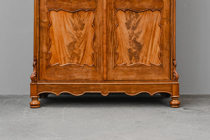 Louis Philippe Wäscheschrank in Eiche & Mahagoni - 2.Hälfte des 19.Jahrhunderts