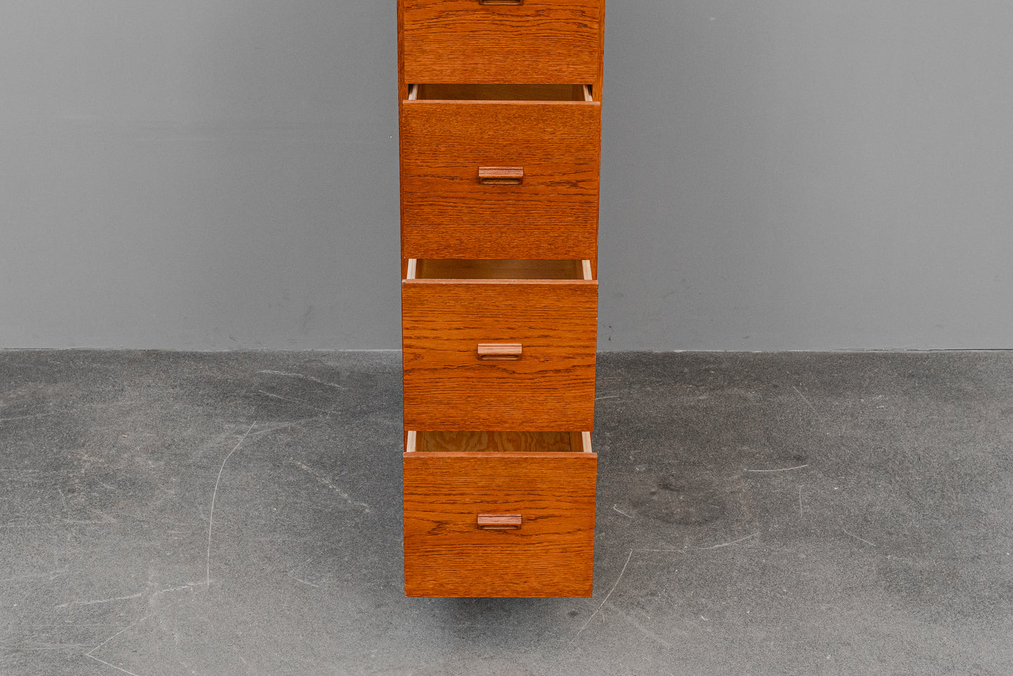 Mid-Century Aktenschrank / Schubladenschrank in Eiche - Mitte des 20.Jahrhunderts