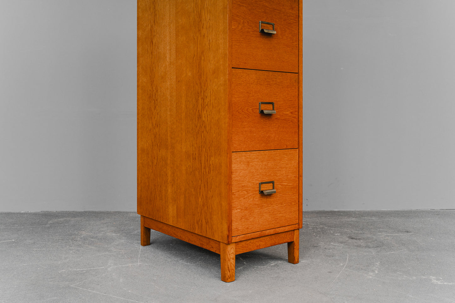 Mid-Century Schubladenschrank / Aktenschrank in Eiche - Mitte des 20.Jahrhunderts